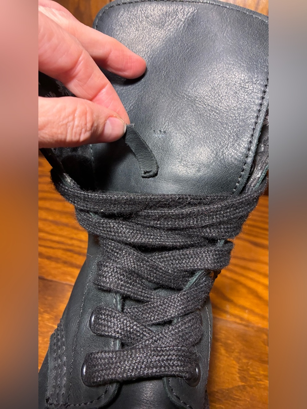 Dr. Martens Aimilita Floral Fold Down Cuff Black Leather Combat Boots Sz 7 - Picture 14 of 14